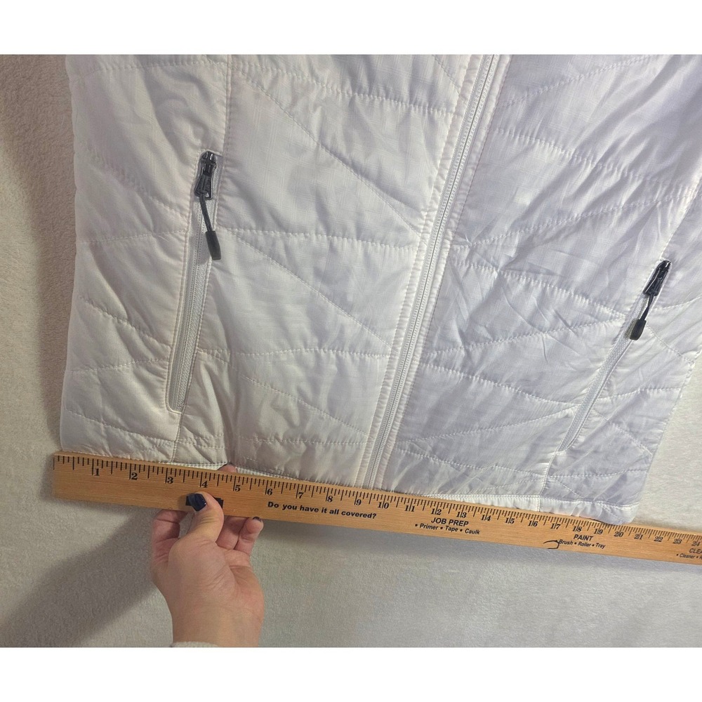 Columbia Omni-Heat White Quilted Puffer Vest Womens Medium Full Zip Insulated - Picture 11 of 16